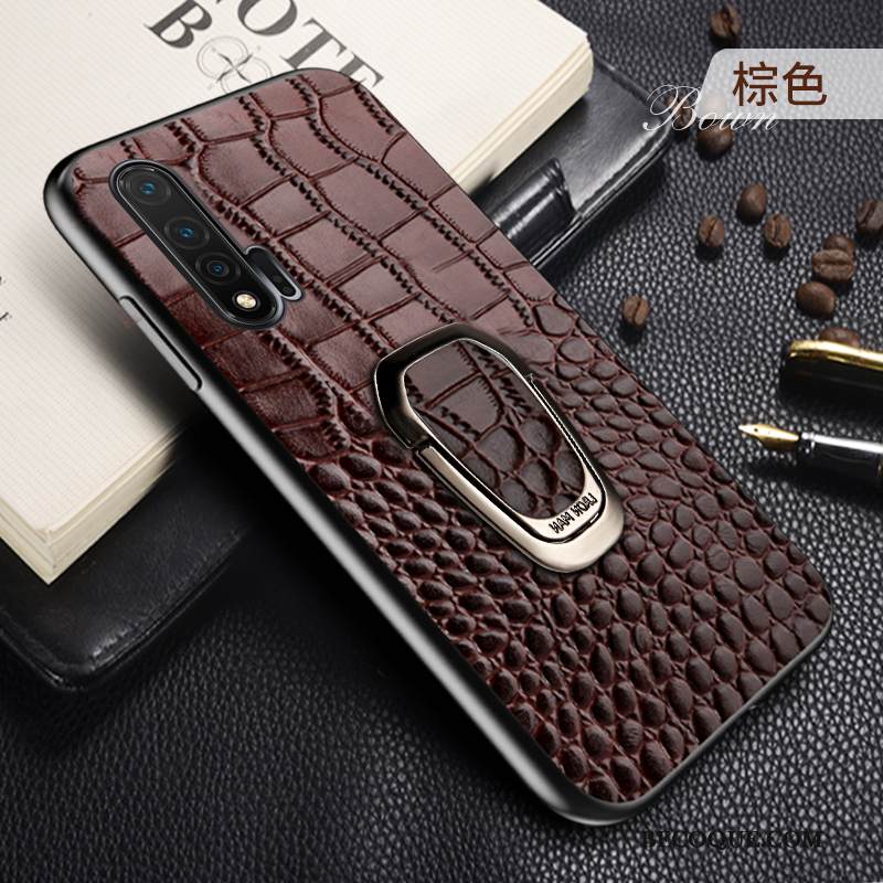 Kuori Honor 20 Pro Laukut Magneettinen Lehmä, Kotelo Honor 20 Pro Nahka Kiinteä Väri Puhelimen Kuoret