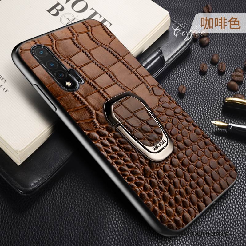 Kuori Honor 20 Pro Laukut Magneettinen Lehmä, Kotelo Honor 20 Pro Nahka Kiinteä Väri Puhelimen Kuoret