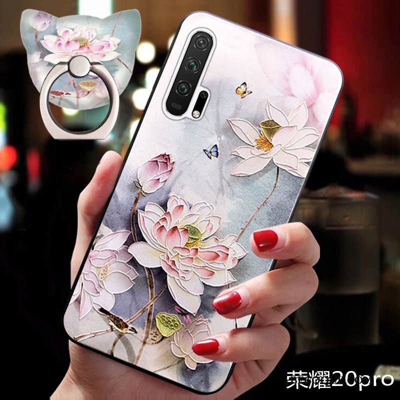 Kuori Honor 20 Pro Pehmeä Neste Tuuli Tide-brändi, Kotelo Honor 20 Pro Kohokuviointi Trendi Murtumaton