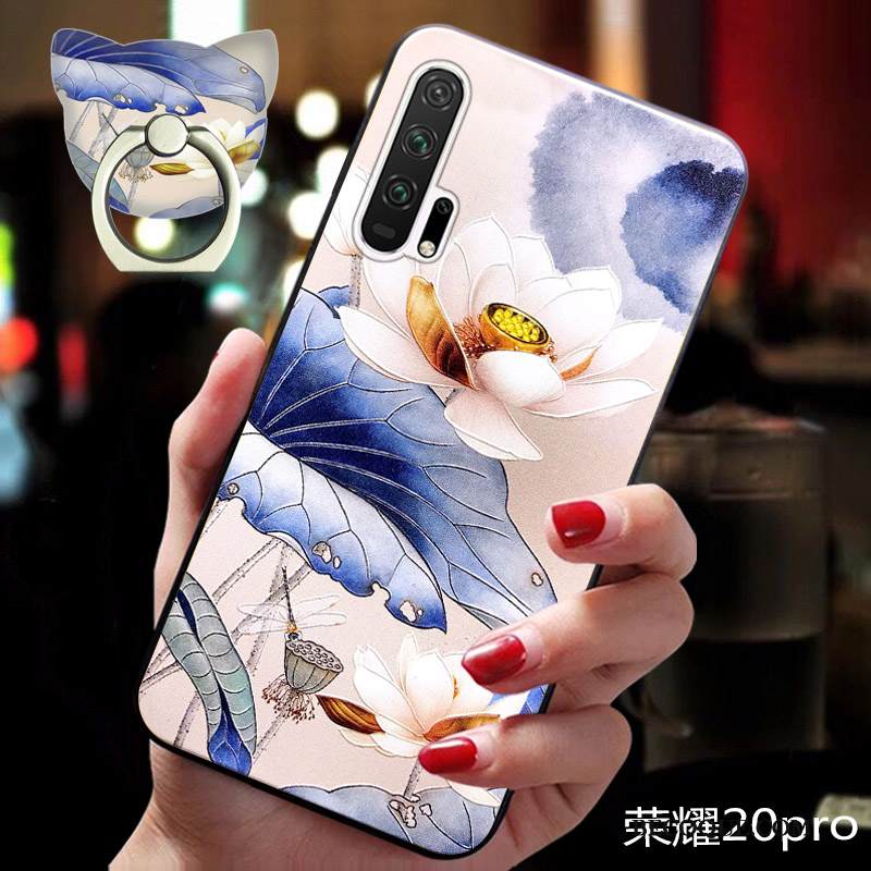 Kuori Honor 20 Pro Pehmeä Neste Tuuli Tide-brändi, Kotelo Honor 20 Pro Kohokuviointi Trendi Murtumaton