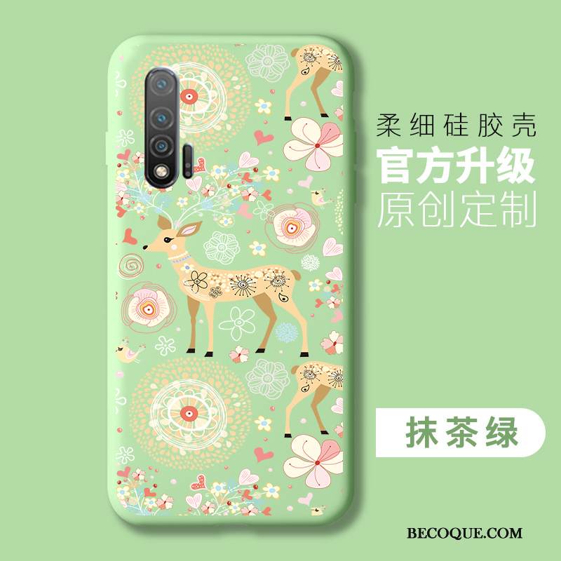 Kuori Honor 20 Pro Pehmeä Neste Vihreä Murtumaton, Kotelo Honor 20 Pro Laukut Yksinkertainen Ultra