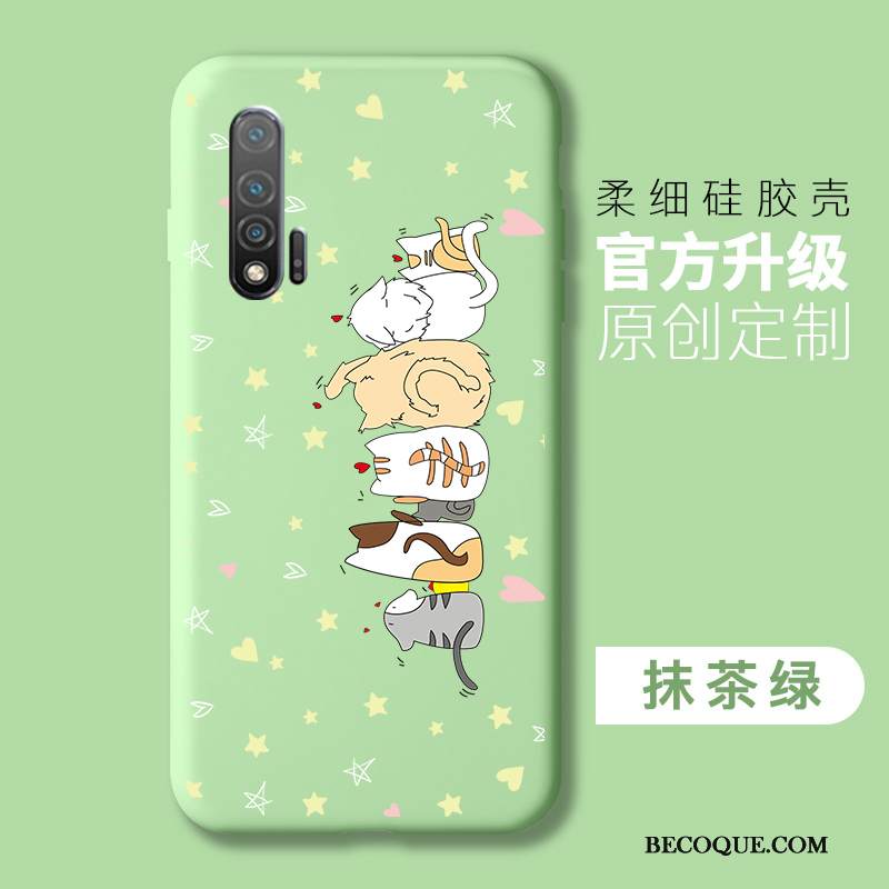 Kuori Honor 20 Pro Pehmeä Neste Vihreä Murtumaton, Kotelo Honor 20 Pro Laukut Yksinkertainen Ultra