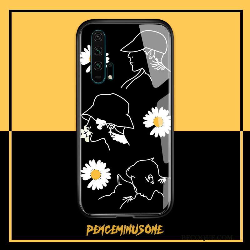 Kuori Honor 20 Pro Suojaus Puhelimen Kuoret Lasi, Kotelo Honor 20 Pro Silikoni Persoonallisuus Musta