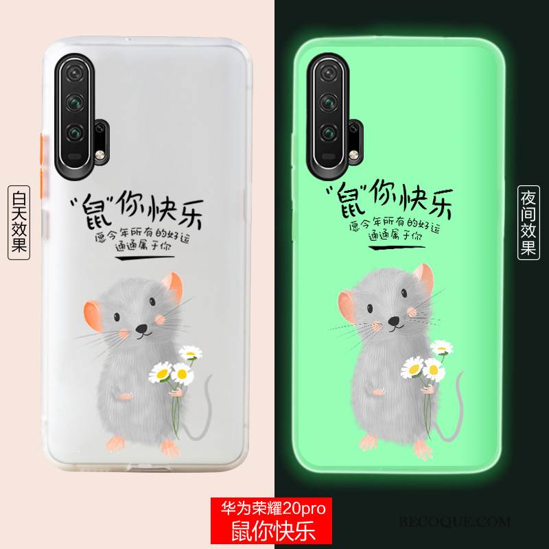 Kuori Honor 20 Pro Suojaus Valkoinen Murtumaton, Kotelo Honor 20 Pro Luova Net Red Puhelimen Kuoret