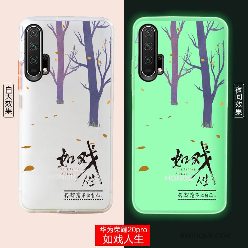 Kuori Honor 20 Pro Suojaus Valkoinen Murtumaton, Kotelo Honor 20 Pro Luova Net Red Puhelimen Kuoret