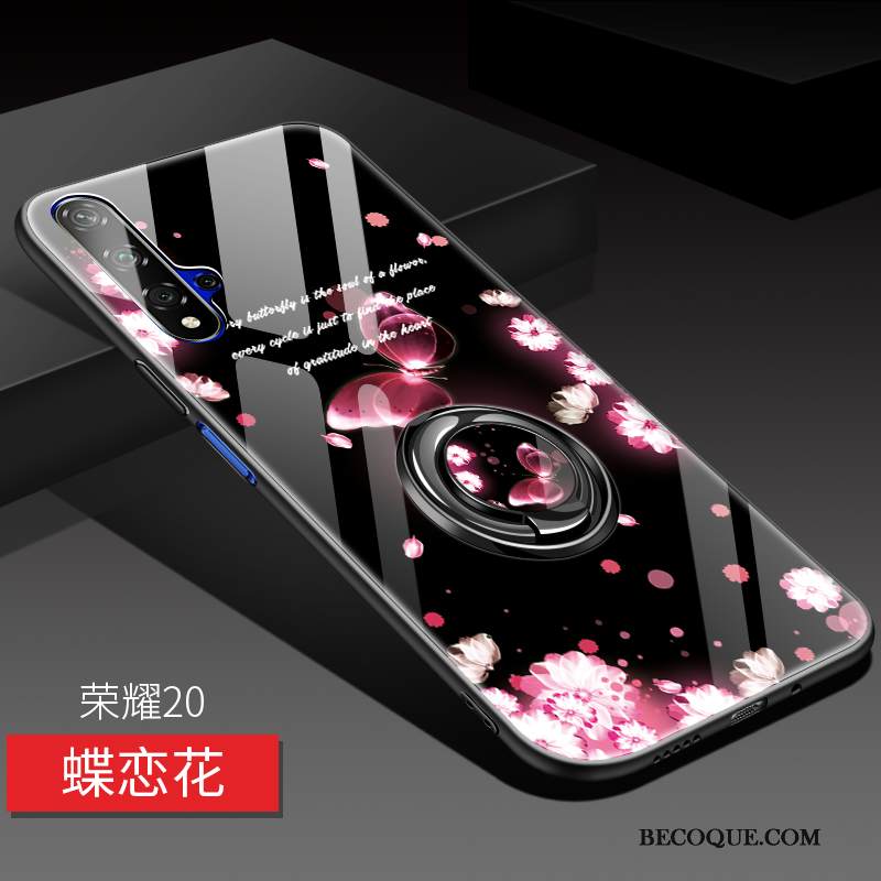 Kuori Honor 20 Silikoni Lasi Persoonallisuus, Kotelo Honor 20 Suojaus Punainen Ohut