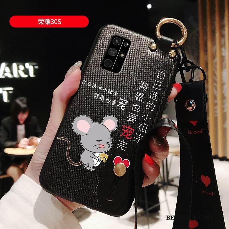 Kuori Honor 30s Sarjakuva Pieni Rakastunut, Kotelo Honor 30s Tuki Musta Puhelimen Kuoret