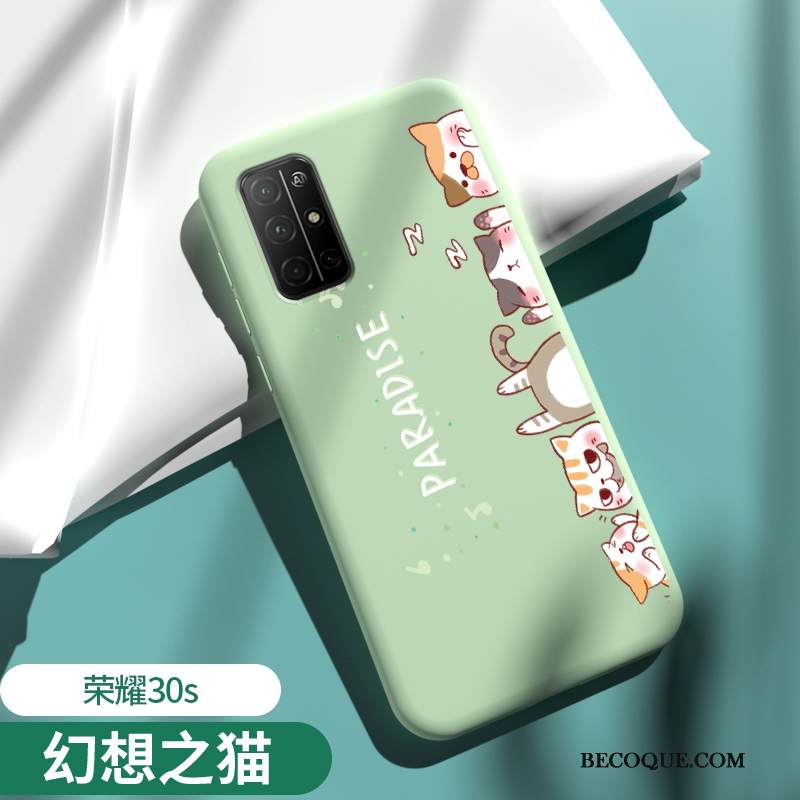 Kuori Honor 30s Silikoni Jauhe Puhelimen Kuoret, Kotelo Honor 30s Pehmeä Neste Net Red Murtumaton