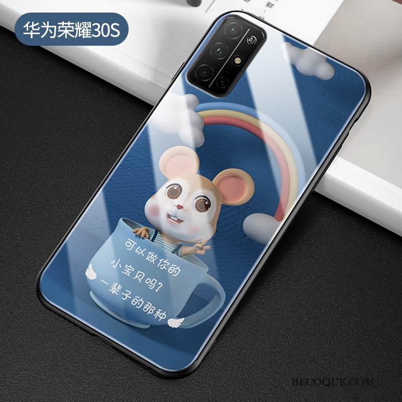 Kuori Honor 30s Tila Trendi Puhelimen Kuoret, Kotelo Honor 30s Silikoni Lasi Musta