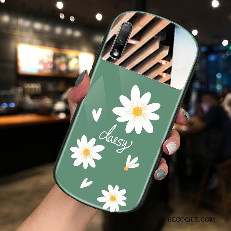 Kuori Honor 9x Lasi Peili, Kotelo Honor 9x Net Red Vihreä