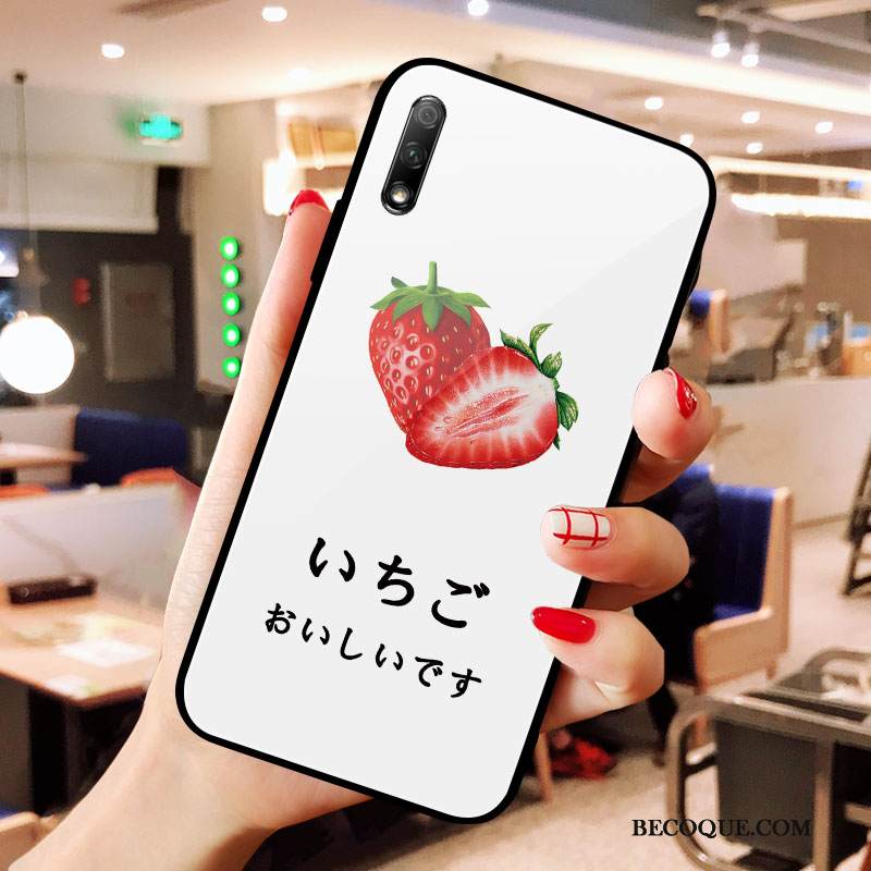 Kuori Honor 9x Laukut Mansikka Yksinkertainen, Kotelo Honor 9x Pehmeä Neste Lasi Pieni