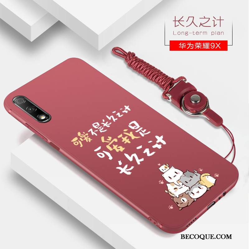 Kuori Honor 9x Laukut Uusi Punainen, Kotelo Honor 9x Silikoni Murtumaton Trendi