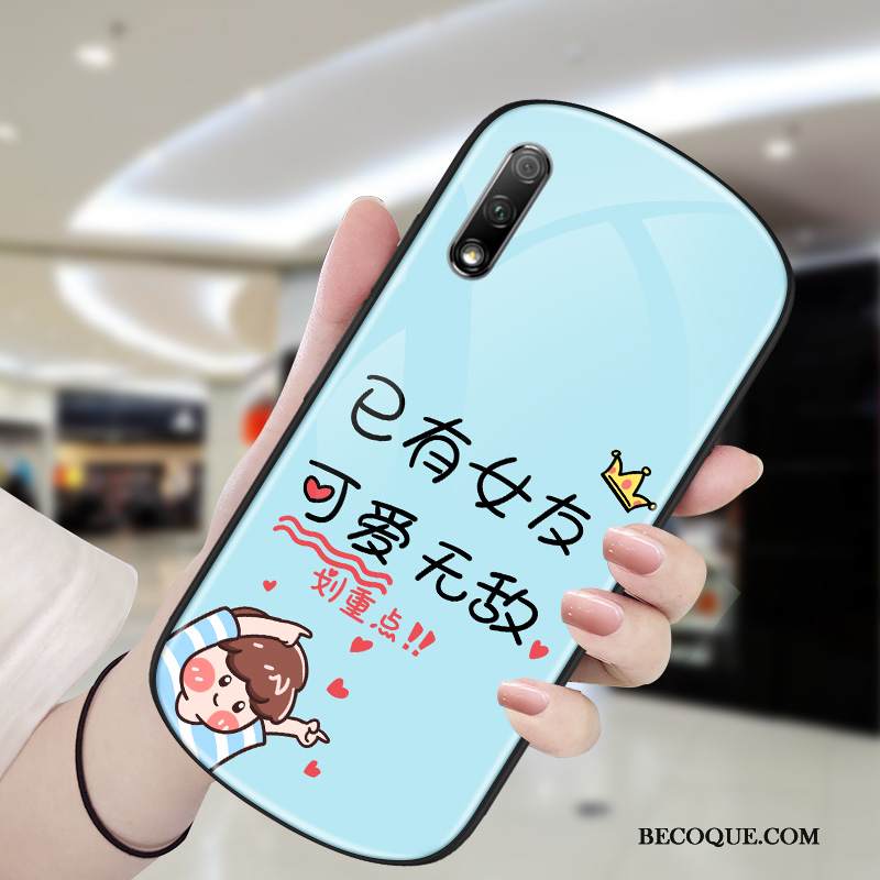 Kuori Honor 9x Luova Sininen Lasi, Kotelo Honor 9x Persoonallisuus Net Red