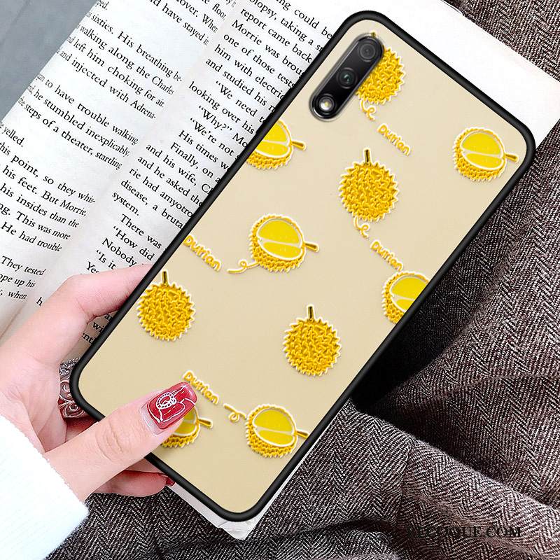 Kuori Honor 9x Silikoni Keltainen Trendi, Kotelo Honor 9x Sarjakuva Nuoret Murtumaton