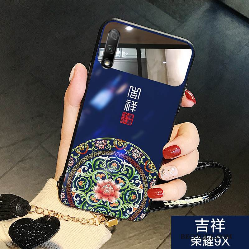 Kuori Honor 9x Suojaus Lasi Sininen, Kotelo Honor 9x Murtumaton Puhelimen Kuoret
