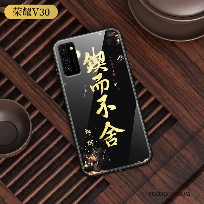 Kuori Honor View30 Luova Persoonallisuus Puhelimen Kuoret, Kotelo Honor View30 Musta Kiinalainen Tyyli