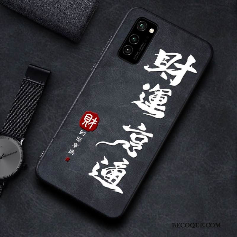 Kuori Honor View30 Pro Kohokuviointi Murtumaton Musta, Kotelo Honor View30 Pro Silikoni Yksinkertainen Rikkaus