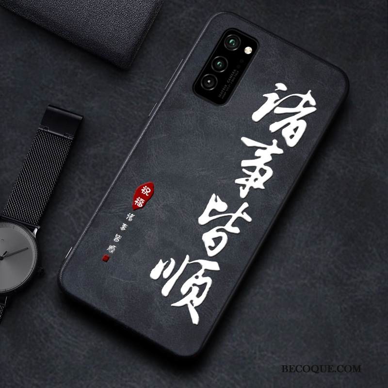 Kuori Honor View30 Pro Kohokuviointi Murtumaton Musta, Kotelo Honor View30 Pro Silikoni Yksinkertainen Rikkaus