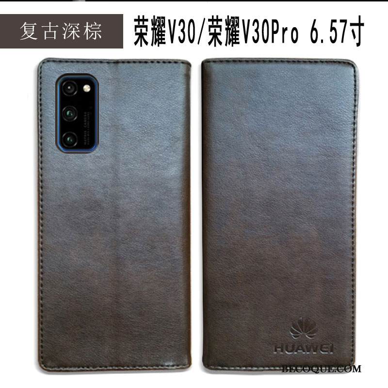 Kuori Honor View30 Pro Laukut Punainen Yksinkertainen, Kotelo Honor View30 Pro Kuoret Lehmä Puhelimen Kuoret