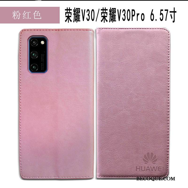 Kuori Honor View30 Pro Laukut Punainen Yksinkertainen, Kotelo Honor View30 Pro Kuoret Lehmä Puhelimen Kuoret