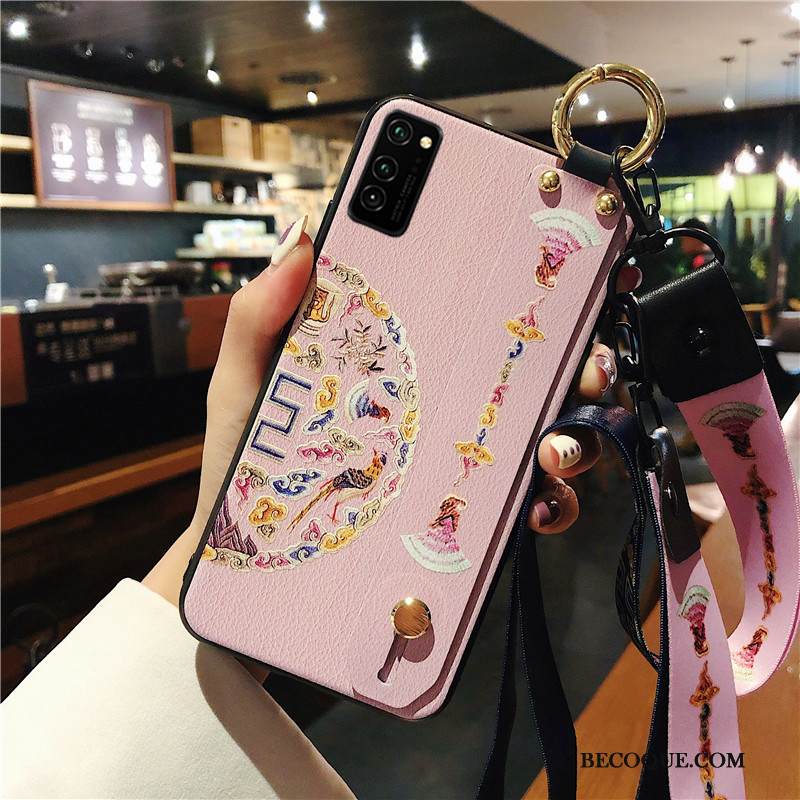 Kuori Honor View30 Silikoni Kiinalainen Tyyli Murtumaton, Kotelo Honor View30 Pehmeä Neste Pesty Suede Punainen