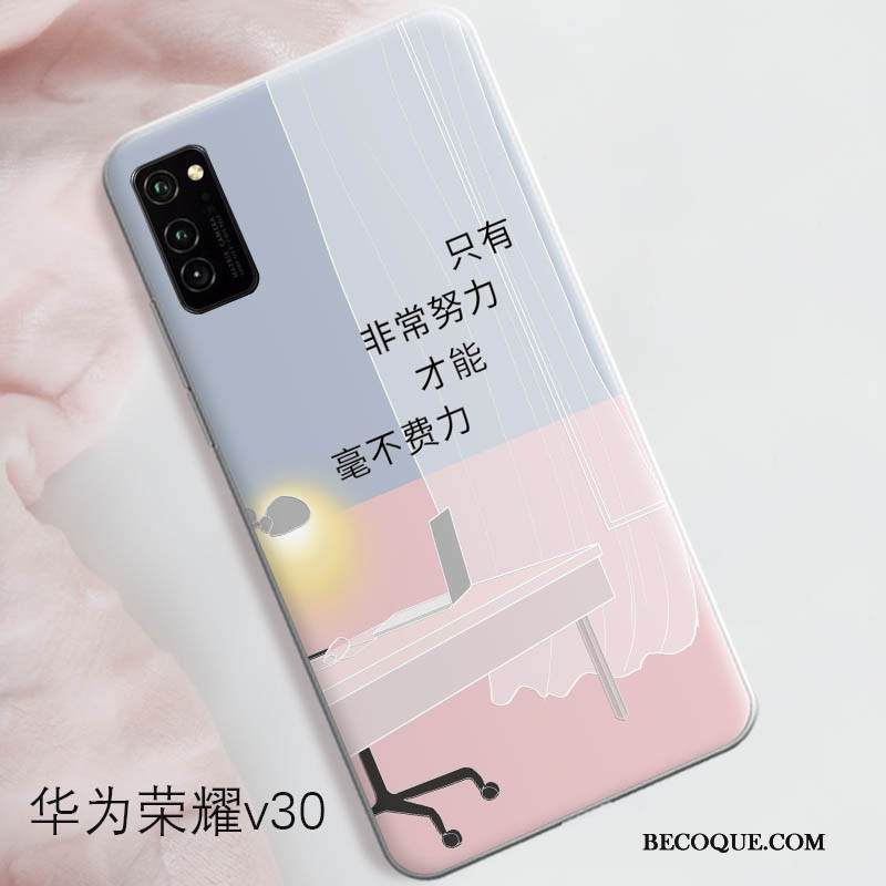 Kuori Honor View30 Suojaus Puhelimen Kuoret Net Red, Kotelo Honor View30 Laukut Vaaleansininen Trendi