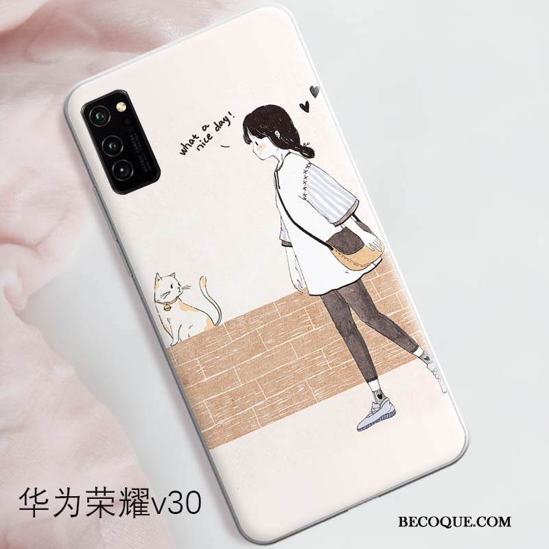 Kuori Honor View30 Suojaus Puhelimen Kuoret Net Red, Kotelo Honor View30 Laukut Vaaleansininen Trendi