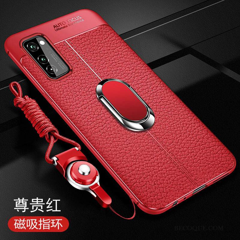 Kuori Honor View30 Suojaus Tide-brändi Punainen, Kotelo Honor View30 Pehmeä Neste Pesty Suede Murtumaton