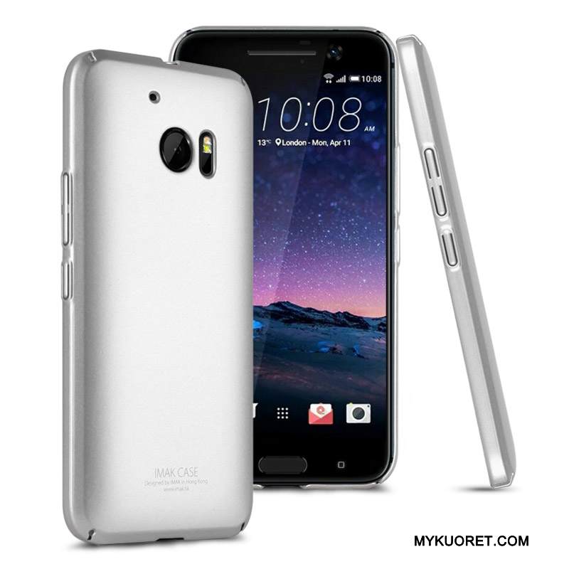 Kuori Htc 10 Laukut Murtumaton Valkoinen, Kotelo Htc 10 Suojaus Hopea Pesty Suede