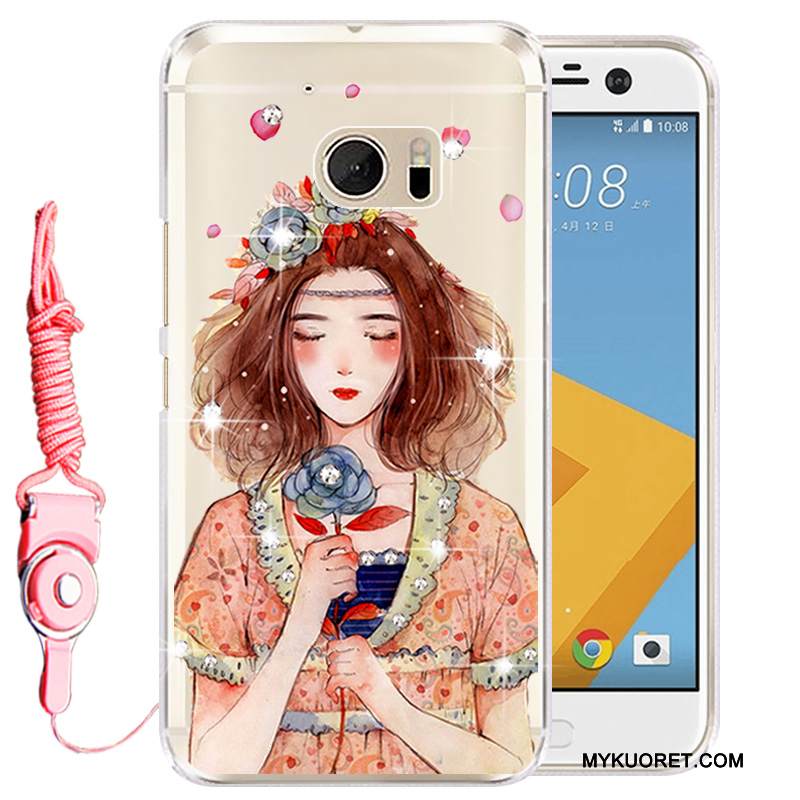 Kuori Htc Desire 10 Lifestyle Silikoni Puhelimen Kuoret Kulta, Kotelo Htc Desire 10 Lifestyle Strassi