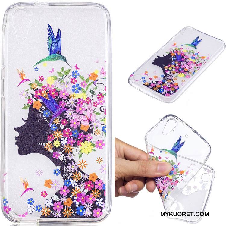 Kuori Htc Desire 530 Silikoni Vihreä Puhelimen Kuoret, Kotelo Htc Desire 530 Sarjakuva Ripustettavat Koristeet