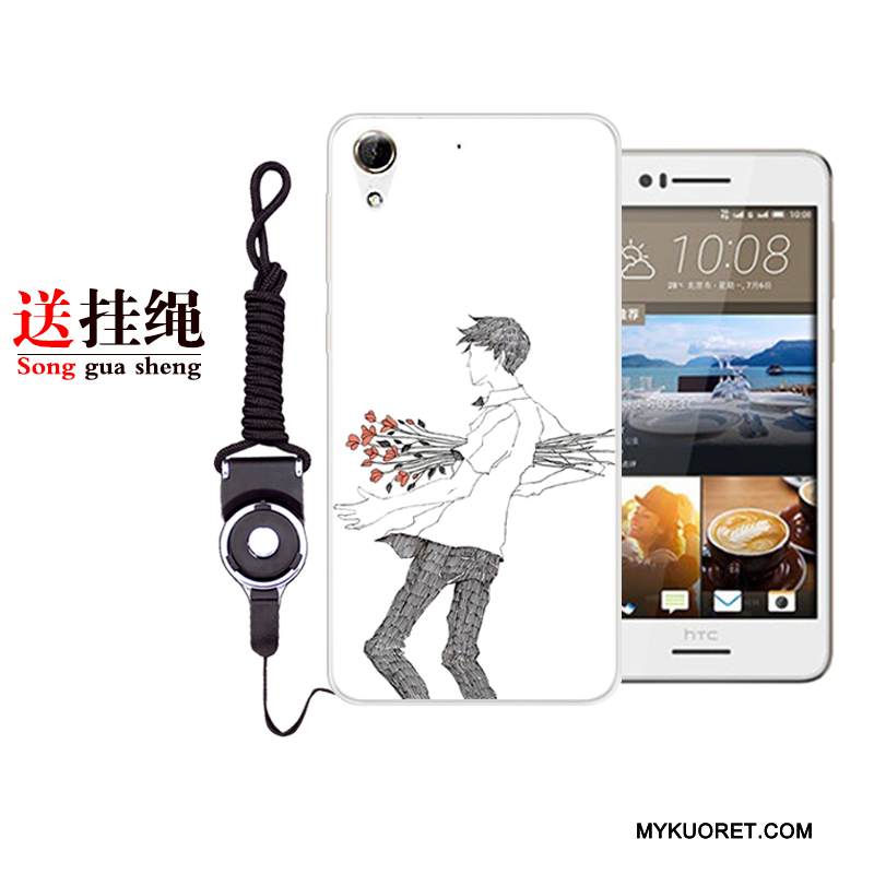 Kuori Htc Desire 728 Laukut Taide Puhelimen Kuoret, Kotelo Htc Desire 728 Pehmeä Neste Murtumaton Valkoinen