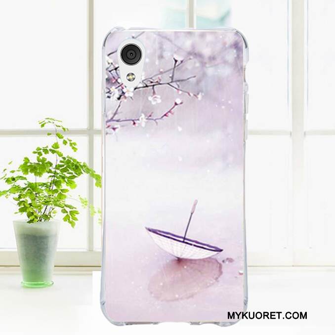 Kuori Htc Desire 728 Maalaus Murtumaton Valkoinen, Kotelo Htc Desire 728 Kukka- Tuuli Puhelimen Kuoret