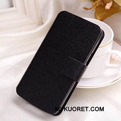 Kuori Htc Desire 728 Nahka Musta Niitti, Kotelo Htc Desire 728 Suojaus Puhelimen Kuoret