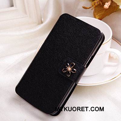 Kuori Htc Desire 728 Nahka Musta Niitti, Kotelo Htc Desire 728 Suojaus Puhelimen Kuoret