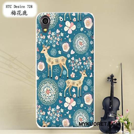 Kuori Htc Desire 728 Pehmeä Neste Muokata Puhelimen Kuoret, Kotelo Htc Desire 728 Maalaus Punainen