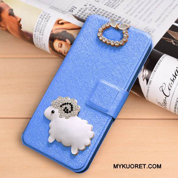 Kuori Htc Desire 728 Salkku Sininen Puhelimen Kuoret, Kotelo Htc Desire 728 Nahka