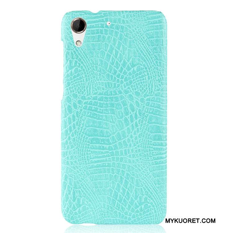 Kuori Htc Desire 728 Vuosikerta Kova Sininen, Kotelo Htc Desire 728 Suojaus Krokotiili Puhelimen Kuoret