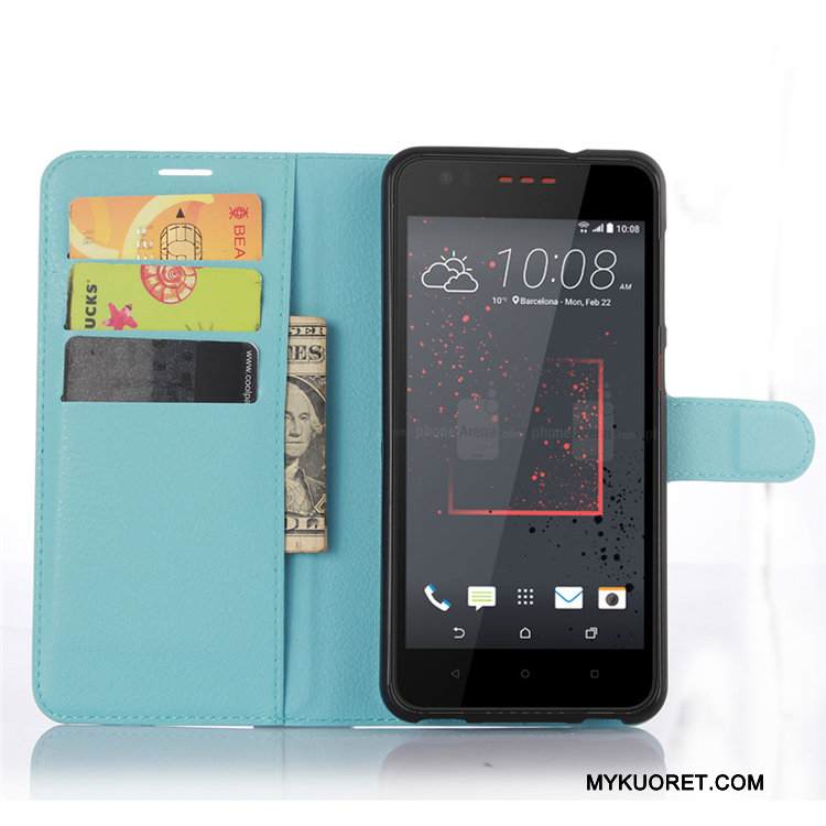 Kuori Htc Desire 825 Salkku Puhelimen Kuoret Kortti, Kotelo Htc Desire 825 Nahka Punainen