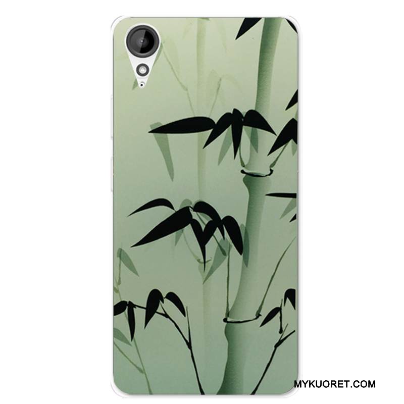 Kuori Htc Desire 825 Silikoni Kiinalainen Tyyli Murtumaton, Kotelo Htc Desire 825 Pehmeä Neste Puhelimen Kuoret Valkoinen