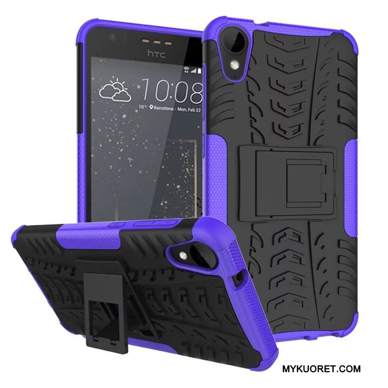 Kuori Htc Desire 825 Tuki Murtumaton Harmaa, Kotelo Htc Desire 825 Suojaus Kukkakuvio Puhelimen Kuoret