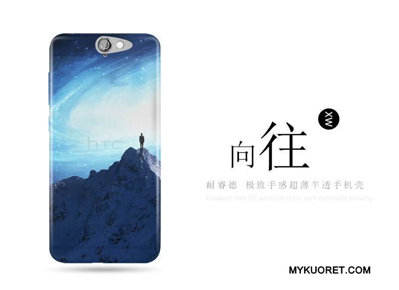 Kuori Htc One A9 Kohokuviointi Harmaa Pesty Suede, Kotelo Htc One A9 Suojaus Ohut Ultra