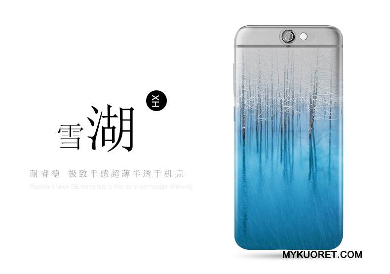 Kuori Htc One A9 Kohokuviointi Harmaa Pesty Suede, Kotelo Htc One A9 Suojaus Ohut Ultra