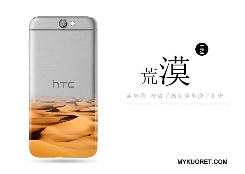 Kuori Htc One A9 Kohokuviointi Harmaa Pesty Suede, Kotelo Htc One A9 Suojaus Ohut Ultra