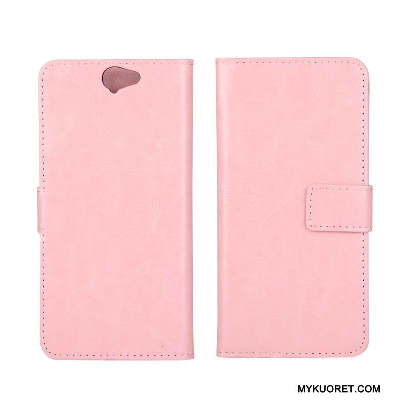 Kuori Htc One A9 Nahka Rakenne Sininen, Kotelo Htc One A9 Suojaus Puhelimen Kuoret Ohut