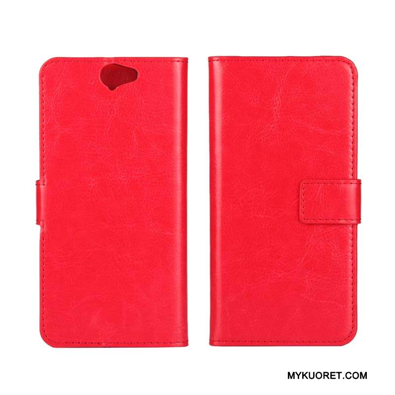 Kuori Htc One A9 Nahka Rakenne Sininen, Kotelo Htc One A9 Suojaus Puhelimen Kuoret Ohut