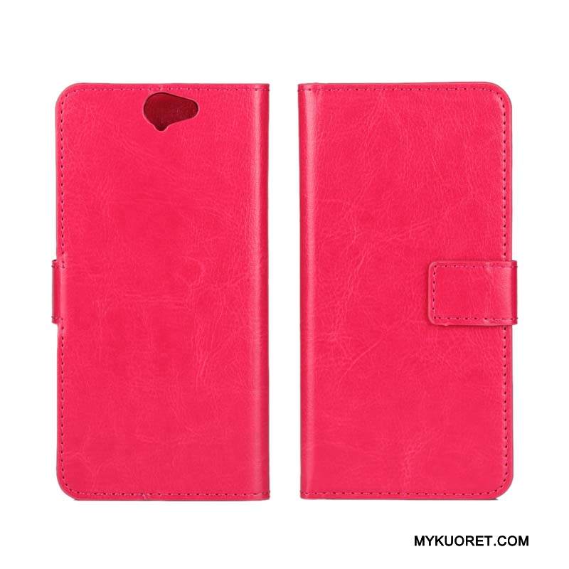 Kuori Htc One A9 Nahka Rakenne Sininen, Kotelo Htc One A9 Suojaus Puhelimen Kuoret Ohut