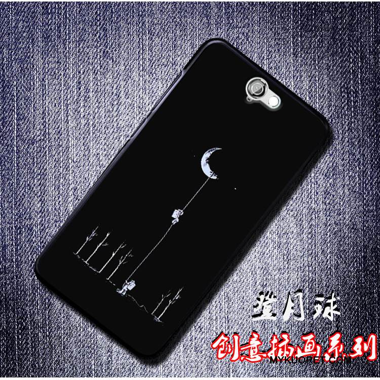 Kuori Htc One A9 Sarjakuva Murtumaton Musta, Kotelo Htc One A9 Laukut Puhelimen Kuoret Trendi