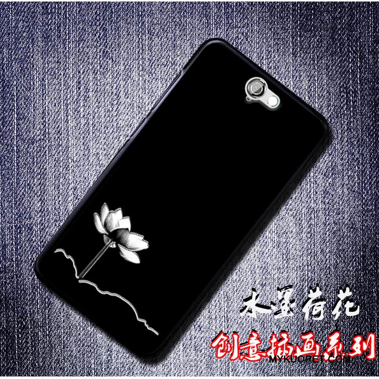 Kuori Htc One A9 Sarjakuva Murtumaton Musta, Kotelo Htc One A9 Laukut Puhelimen Kuoret Trendi