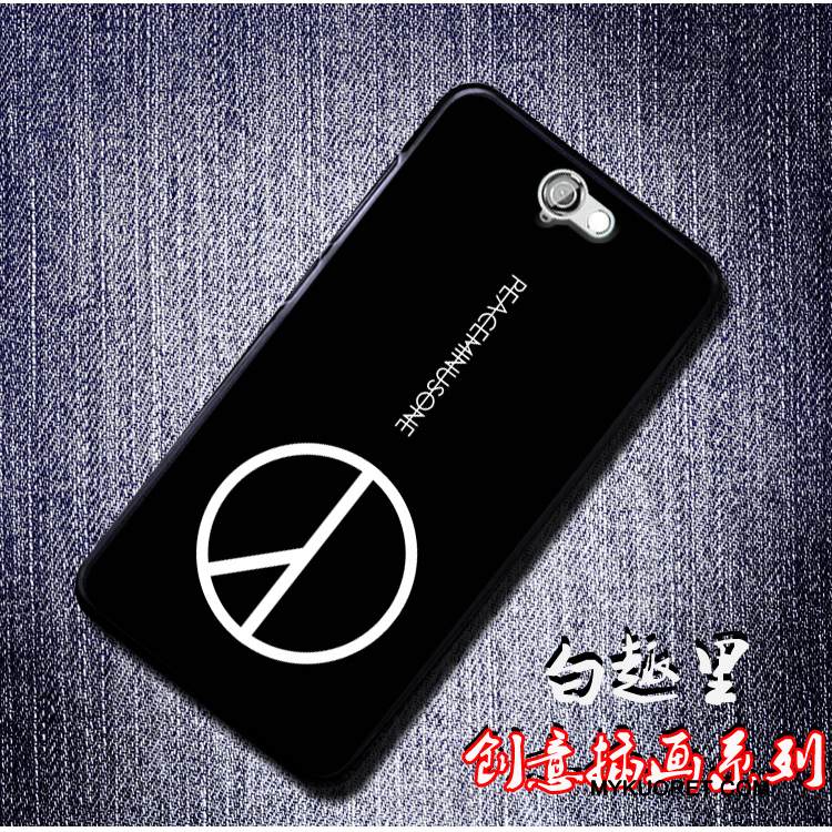 Kuori Htc One A9 Sarjakuva Murtumaton Musta, Kotelo Htc One A9 Laukut Puhelimen Kuoret Trendi